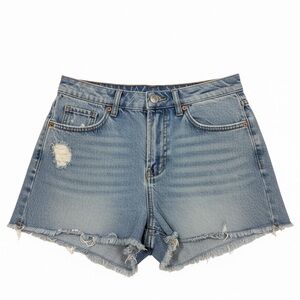 H&M Light Blue Distressed Jean Shorts